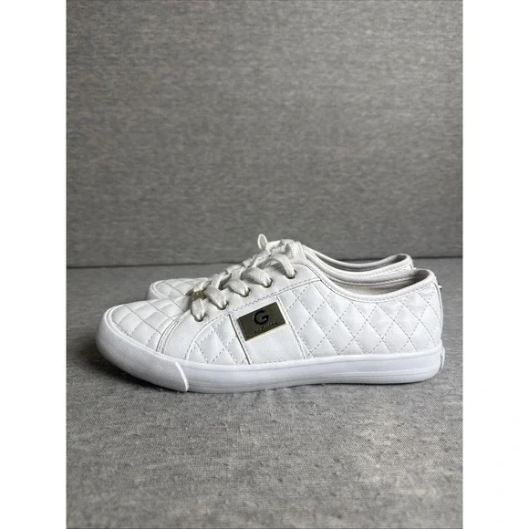 G By Guess GGoadie2-M Womens White Quilted Designer Sneakers Size 8.5M - Picture 4 of 11